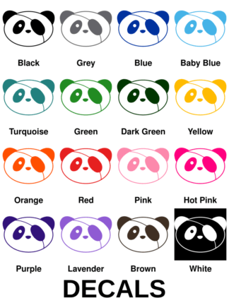 Covered Eye Panda Decals